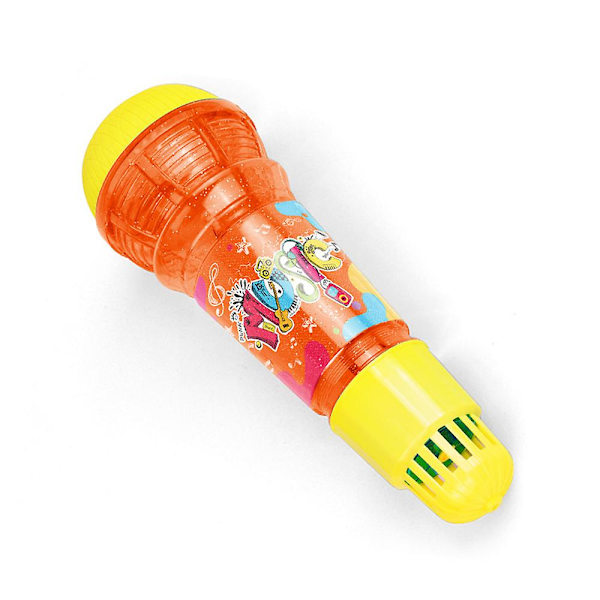 Ekko mikrofon til børn og småbørn - batterifri magisk karaoke mikrofon stemmeforstærker retro legetøj til sang, tale Orange