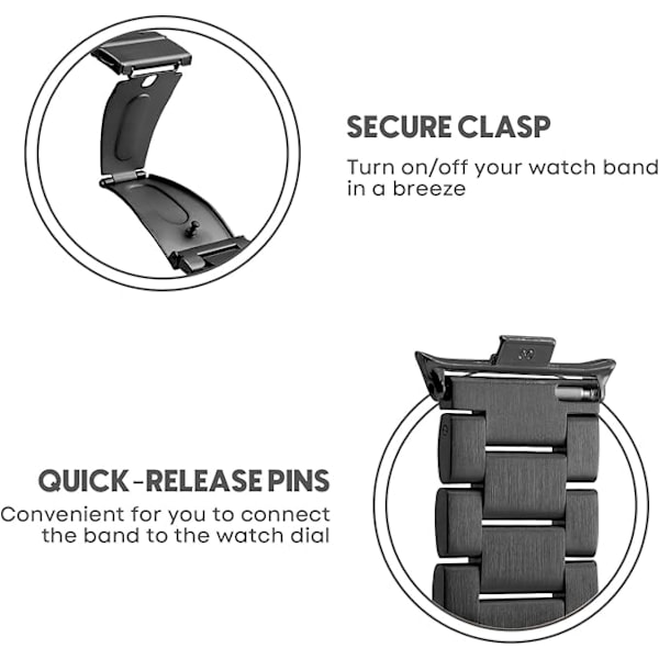 Kompatibel armbånd for Xiaomi Redmi Watch 4/Xiaomi Mi Band 8 Pro, armbånd i rustfritt stål, justerbar spenne
