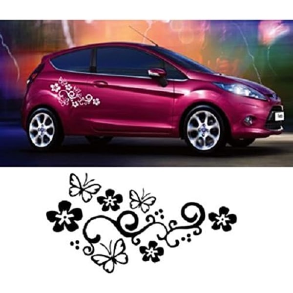 kpl perhonen ja kukka autotarra autotatuointi