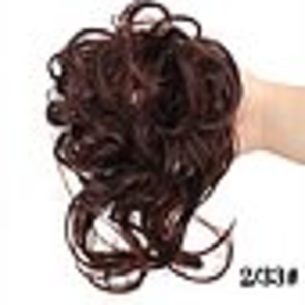 Syntetisk hårparykk Kvinners hårforlengelser Bun Wavy Ponytail