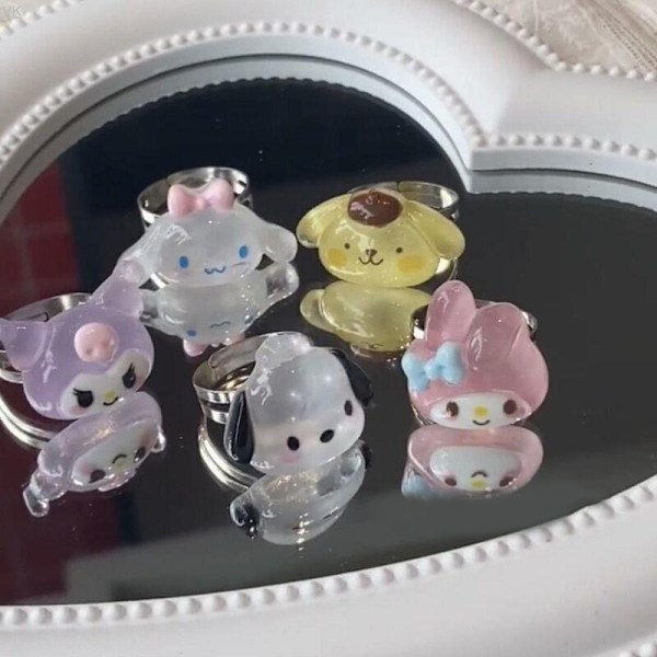 Cinnamorolls Anime Ring Justerbare Tilbehør og HelloKittys My A3