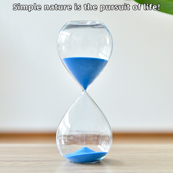 5/30/60 Minutters Rund Sandtimer Personlighed Glas Timglas Ornament Nyhed Tidshanteringsværktøj Blå Blue 5 Minutes