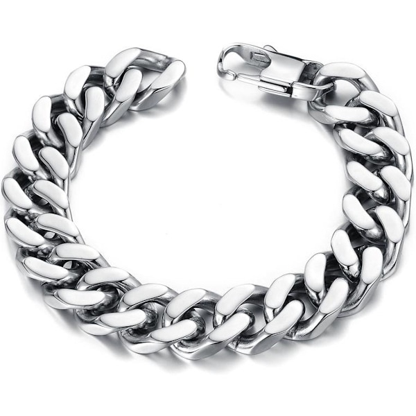 Armbånd Klassisk Cuban Link Design Titanium Stål Armbånd - Stilig og holdbar 12mm