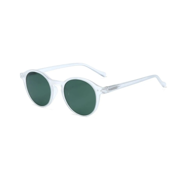2024 Stilfulde Runde Retro Klassiske Multi-Style Udvalg UV 400 Polariseret Engrospris Solbriller til Mænd og Kvinder Tilpasset Logo C4 CRYSTAL/GREEN Polarized HD Shades