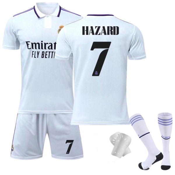 22-23 Real Madrid hemmatröja nr 9 Benzema nr 10 Modric nr 20 Vinicius fotbollströjeset 23 Real Madrid home 25,socks + gear 18