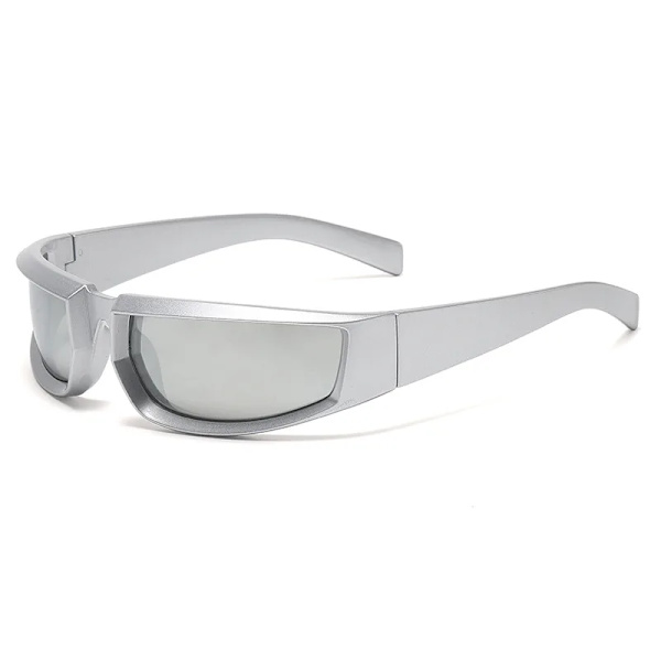 HBK 2024 Y2K Solglasögon Utomhus Cykling Sport Solglasögon UV400 Nyanser Mode Ögonkläder K38358-C10 Silver Mercury