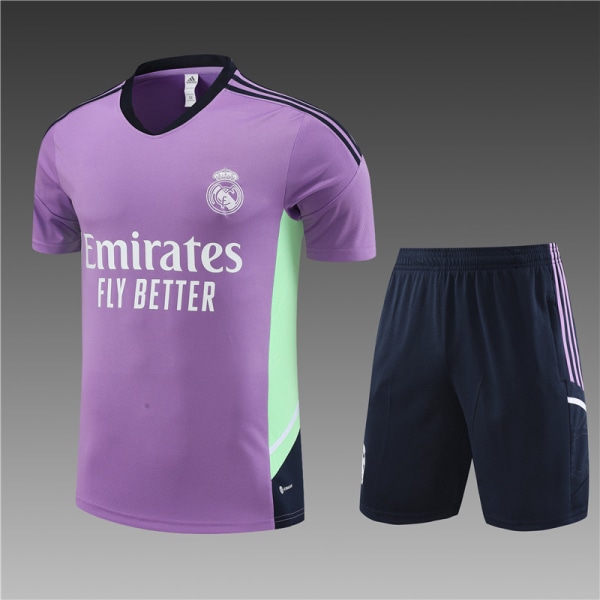 22-23 New season Real Madrid Adult/Kids short sleeve shirt purple