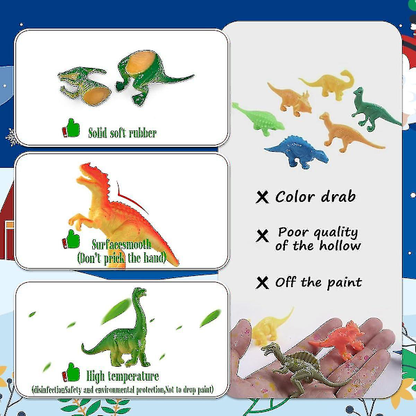 Dinosaurusten Joulukalenteri Lapsille, 24 Päivän Laskenta Dino Kalenteri Leikki, Joulukalenteri Pojille Tytöille Lapsille Teineille, Joululahja Lapsille
