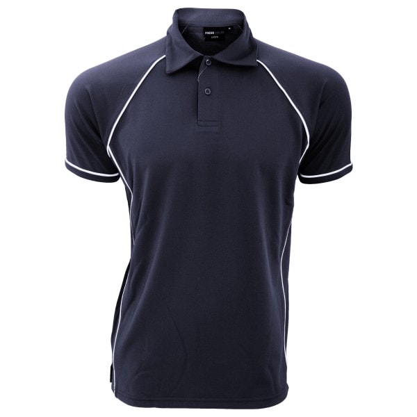 Finden & Hales herr Piped Performance Sports Polo Shirt M Marin/ Marinblå/Vit M zdq