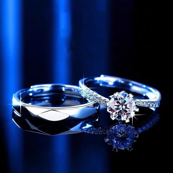 Ringar Par/älskare Eternity Förlovningsbröllop
