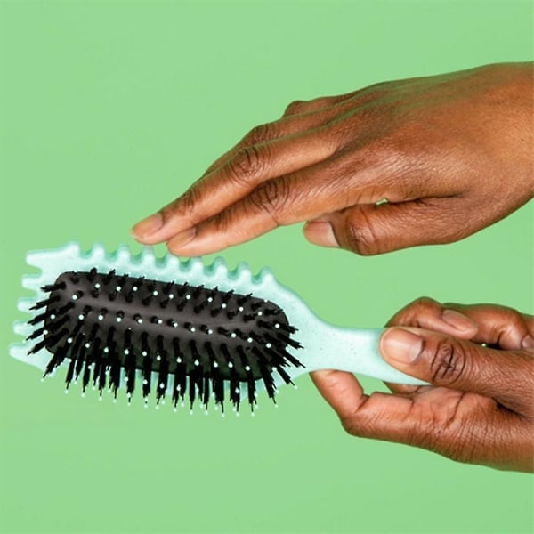 Bounce Curl Brush, Bounce Curl Defining Brush, Wild Boar Brush Hair Brush Styling-Xin grön green