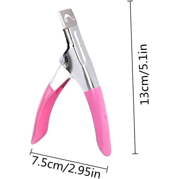 Negleklipper Akryl Professionelle Negleklippere Hjemmesalon Falske Negle Rustfrit Stål Justerbar U-Form UV-Skærm Manicure Værktøj