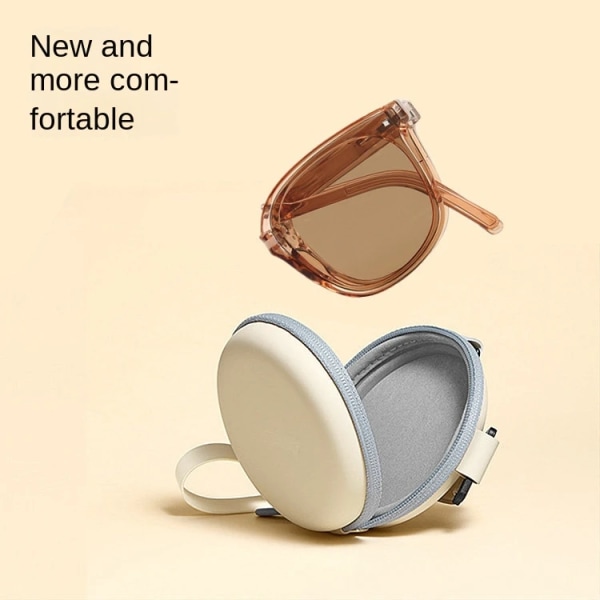 2024 Retro Sammenfoldelige Solbriller Med Taske Fashion Udendørs Kørsel Fiskeri Sammenfoldelige Solbriller til Kvinder og Mænd TR90-C5 Fashion Folding Sunglasses