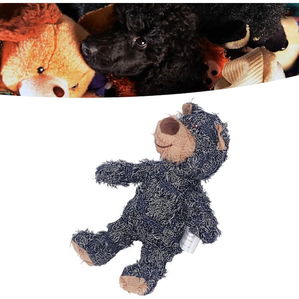 Piper Hundlek Toy Okrossbar Fylld Plysch Hundlek Toy Oförstörbar Robust Björn för Husdjur (Blå) blue