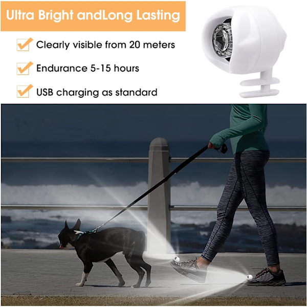 dlights for Cro Shoes - Ladattavat IPX5-vesitiiviit Croch-valot, joissa on 3 valon säätötilaa - LED-taskulamppu - Tukkeutumistarvikkeet aikuisille ja lapsille ulkoiluun White