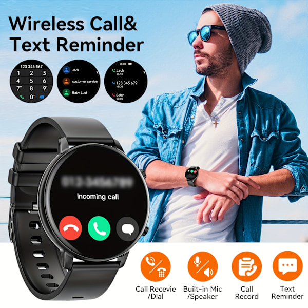 Älykello Fitness Tracker Android- ja iOS-puhelimille, Urheiluun Juoksu Digitaalikello