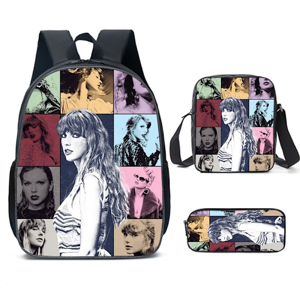 3-delad set Taylor Swift Taylor Swift fan skolväska med stor kapacitet student ryggsäck style 6