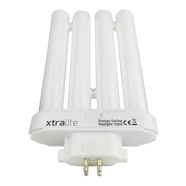 Xtralite 27w Daglyslys Pære for HD Leselamper, 4-Pinner GX10Q-4 Kvadratisk Rør (6500k) Pack Of 2