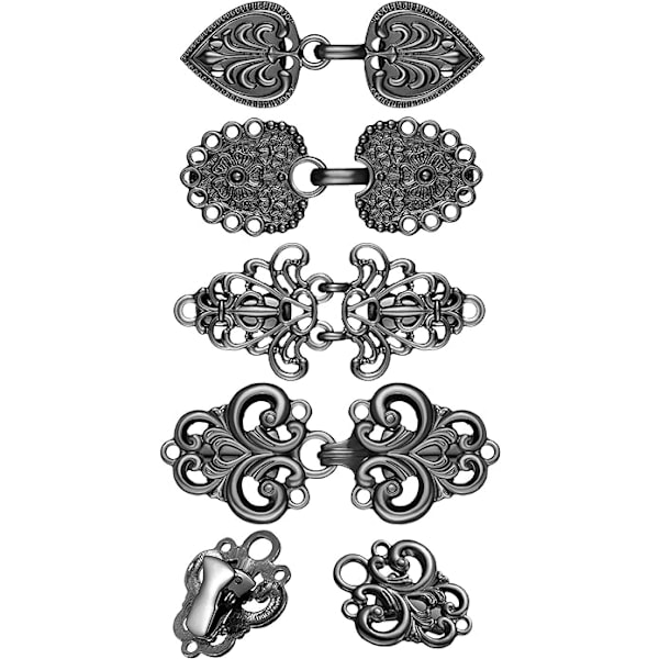 Pieces Vintage Tröja Virvel Clip Cape Kappa Clips Retro Kofta Clip Sjal Krage Spänne Klänning Skjorta Brosch Clip för Flickor Kvinnor