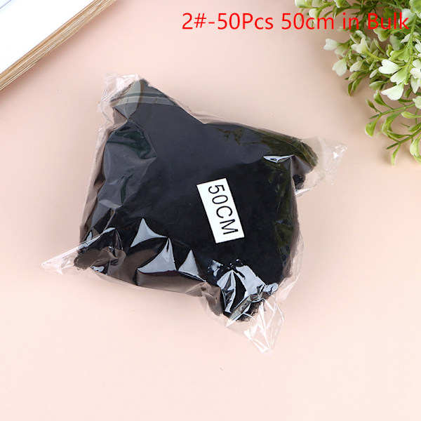 50 stk. Hårnet Sort Elastisk Bundt Hår Usynligt Hårnet Mesh 2#-50Pcs
