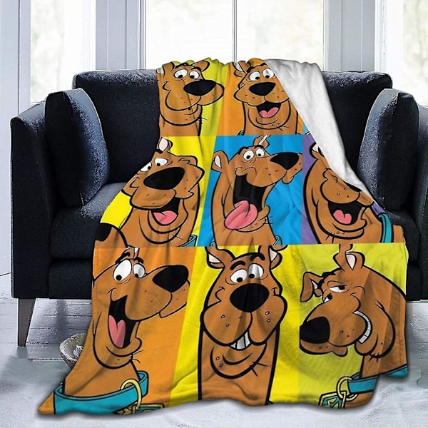 Flanellipeitto Scooby-doo Suosittu Anime Monitoiminen Super Pehmeä Luxus Peitto Sänky Peitto Peitot Pehmo Sänky Ryppyjä Estävä Sänky Sänky Sänky Sohvalle Sänky 60x50in 150x125cm