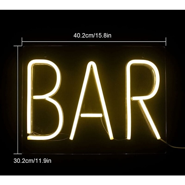 Neonskylt med LED-ljus, Stor Neon Bokstavslampa, USB Nattlampa för Bar, Hotell, Inomhus Spelrum, Cocktail, Öl, Bröllopsfest (FQ)