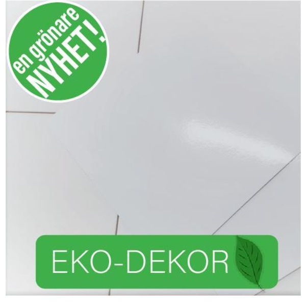 PVC-free Tile decor 12-pack White, glossy, 15x15 cm