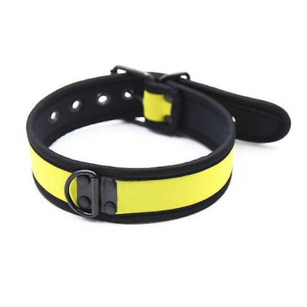 Neoprene puppy hood role play dog collar, yellow