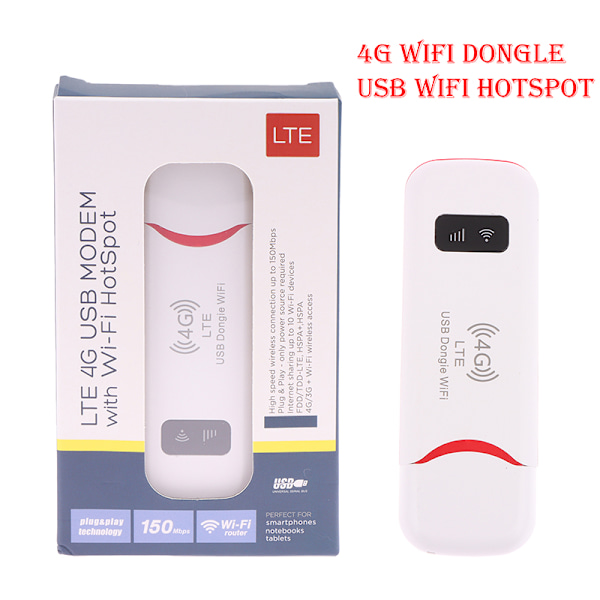 4G Router LTE Trådløs USB Dongle WiFi Router Modem Simkort (FQ)