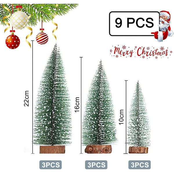 9 delar julgran, mini julgran, julgran, mini grön