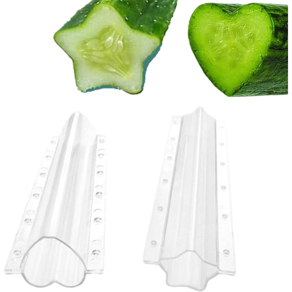 Agurk Styling Vækstform Plast Hjerteformet Femtakket Stjerne Transparent Have Frugt Grøntsag Dyrkningsform (S