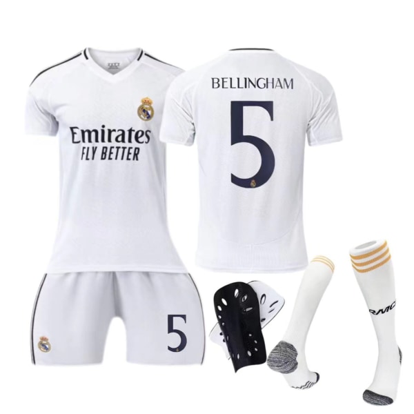 -Real Madrid hemmatröja 24-25 barn vuxen kostym fotbollströja No socks size 5 16