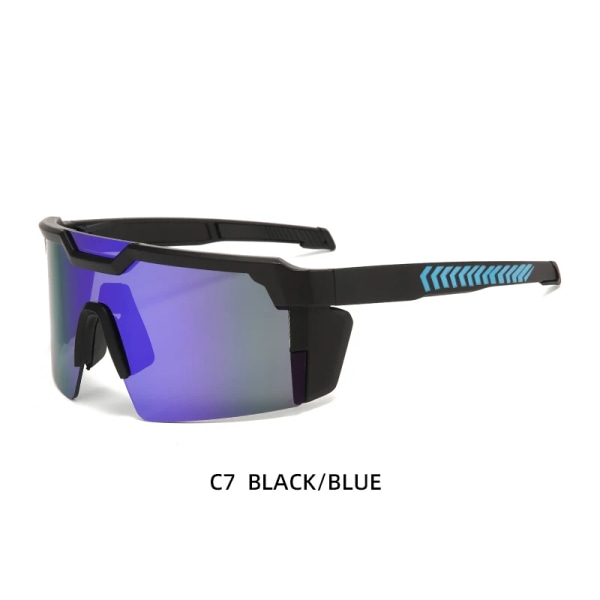 Twooo P16409 Shades Oversized Sportsolglasögon Custom Logo UV400 Solglasögon Herr C7 Black / Blue Oversized Sports sunglasses