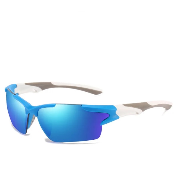 TR90 Sports Briller Halvramme Sykkel Utendørs Solbriller Utendørs Sykling Kjøring Løping Skygger lentes de sol hombre sports sungl Blue Design