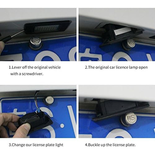 LED-skiltlys for bil, digitalt, egnet for S40 S60 S80 XC70 XC60 LED-(1 par)