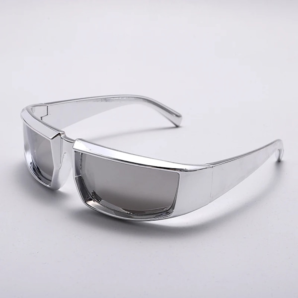 HBK 2024 Y2K Aurinkolasit Ulkoilu Pyöräily Urheilu Aurinkolasit UV400 Sävyt Muodikkaat Silmälasit K38358-C13 Silver Plating
