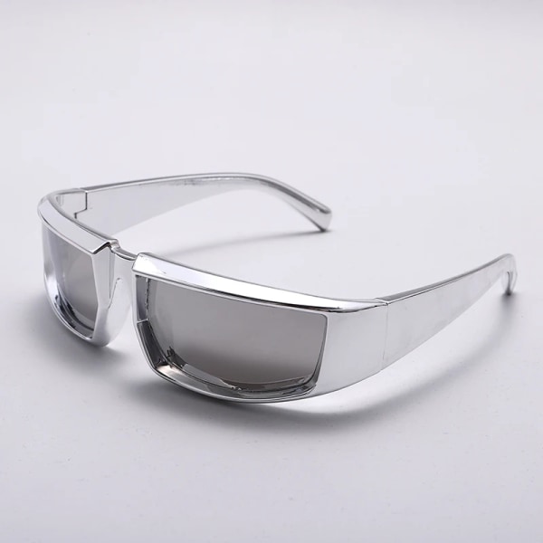 HBK 2024 Y2K Solbriller Udendørs Cykling Sport Solbriller UV400 Nuancer Fashion Eyewear K38358-C10 Silver Mercury