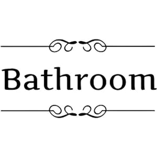 Vinyyli seinätarra DIY irrotettava WC ja kylpyhuoneen seinätarra WC-kyltti ovi A