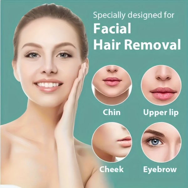 Snabba och effektiva ansiktsvaxremsor - 70-tals hårborttagning för ansikte, ögonbryn, överläpp, kinder - Smärtfri vaxningskit