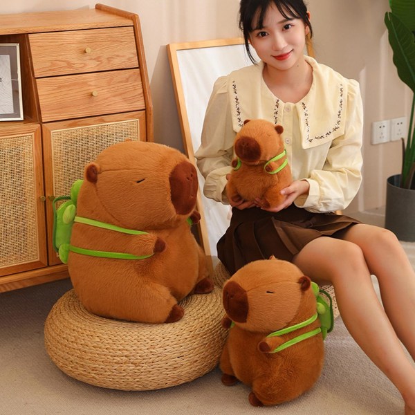 Täytetyt eläimet, pehmolelut Söpö Capybara pehmotyynynukke lapsille ja kodin sisustukseen 35cm