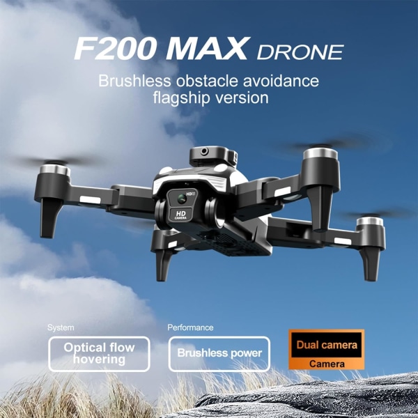 4K kameradrone - Sammenleggbart quadcopter for flyfotografering - Enkel kontroll, høydehold, hodeløs modus - ideell gave