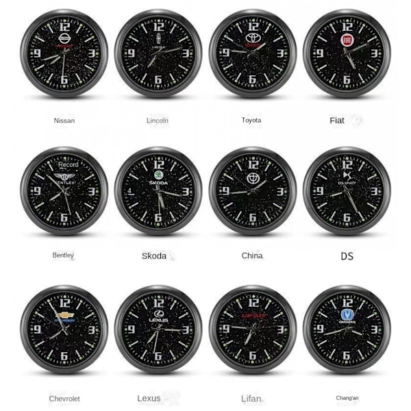 40mm Quartz Clock Spirit Motorcykelur Vandtæt elektronisk urbil Chery