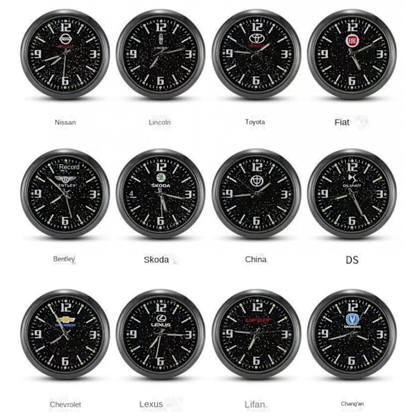 40mm Quartz Clock Spirit Motorcykelur Vandtæt elektronisk urbil Mazda