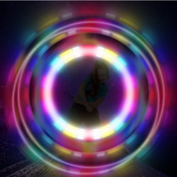 LED-bollar-2024 Uppgraderad mjuk snurrande glöd för nybörjare och professionella regnbågsfade och hög Strobe-snurrande LED-glödleksak Light Up Balls 4pcs