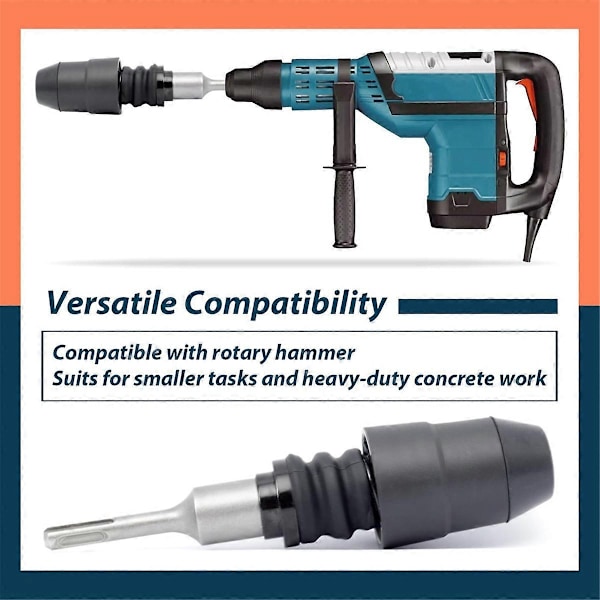 Adapter til SDS-Plus til SDS-Max 8-1/4 tommer lang Kompatibel med borehammer Legeret stål Adapter