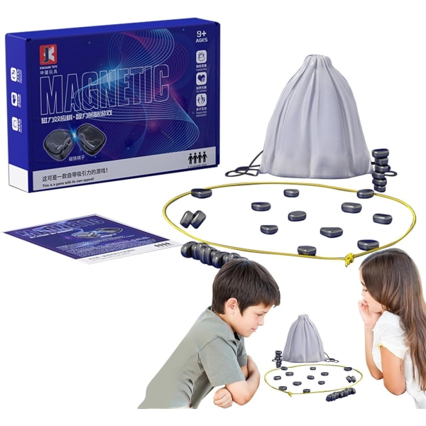 Nytt magnetiskt schackspel - Roligt familjebrädspel - Bärbart och perfekt för resor - Utmärkt present till barn och vuxna - 1 set