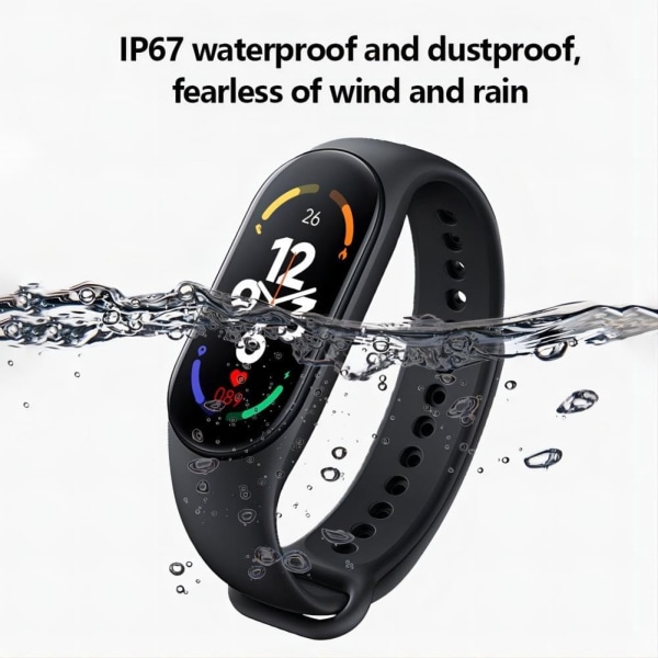 Fitness Tracker med sömnmonitor, aktivitetsmätare, stegräknare, pulsmätare, IP67 vattentät Step Watch M7 Pink