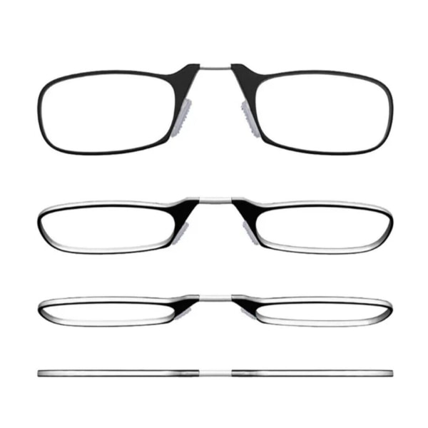 Unisex läsglasögon, ultralätta bärbara linser för ålderssynthet +200 degrees