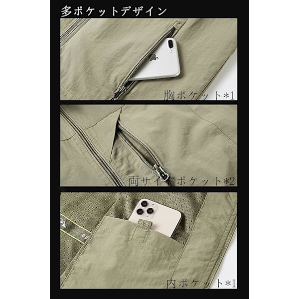 Kevät-Kesä Miesten Tactical Ulkoilu Kiipeily Kalastusliivi Hengittävä Monitoimiliivi khaki 5XL khaki