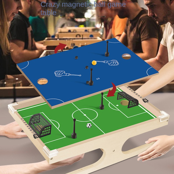 Det magnetiska prisbelönta partyspelet med skicklighet - för barn och vuxna i alla åldrar som är halv fotboll, halv lufthockey Crazy Magnetic Ball Game Table